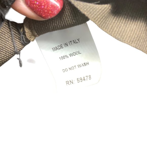 Vtg Alessandra Bacci Womens Wool Cloche Hat Decorative Button Ribbon Italy Made - Picture 4 of 6